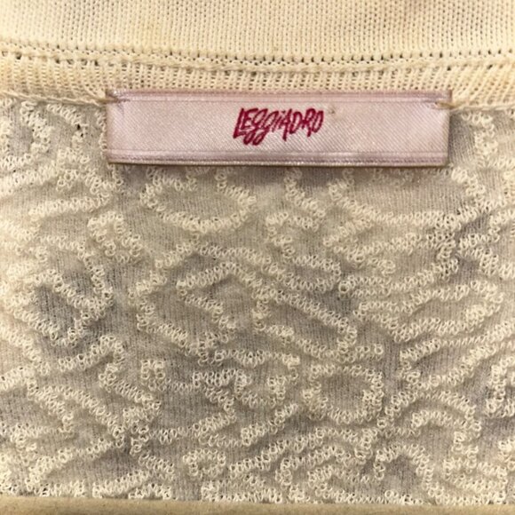 Leggiadro Italy FANTASTIC cream black spotted animal leopard top S - Picture 2 of 7